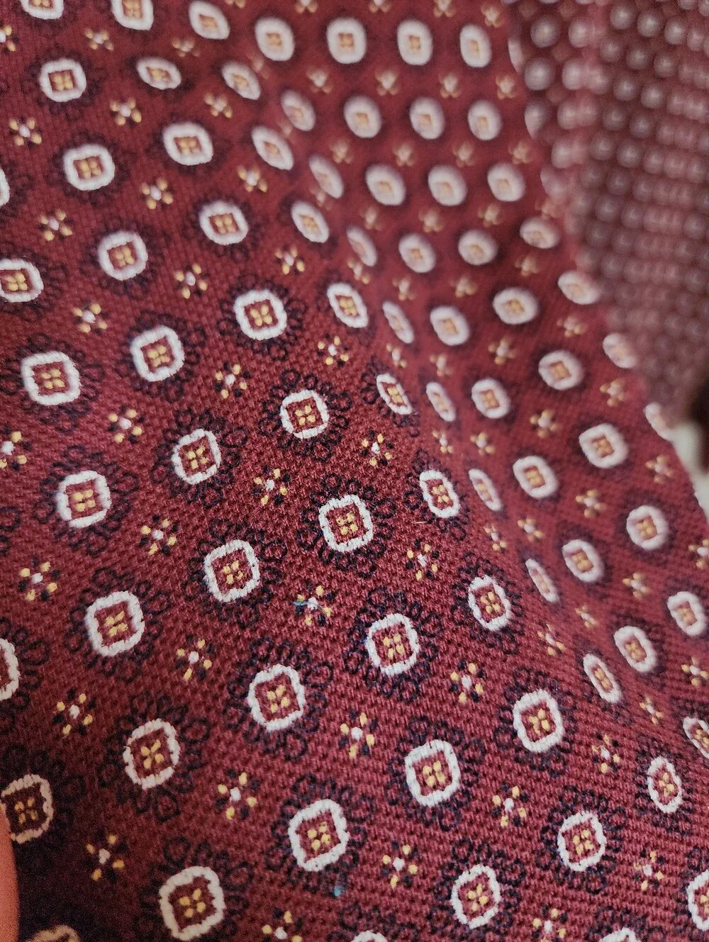 NWT J. Crew 100% Cotton Long-sleeve Classic Piqué Polo Shirt Maroon Printed Sz M